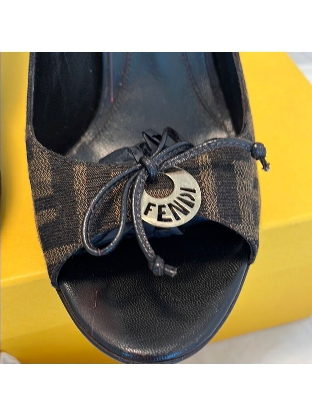 Fendi Tobacco Zucca Canvas Heels - Picture 4 of 13